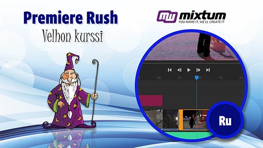 Adobe Premiere Rush -velhon peruskurssi